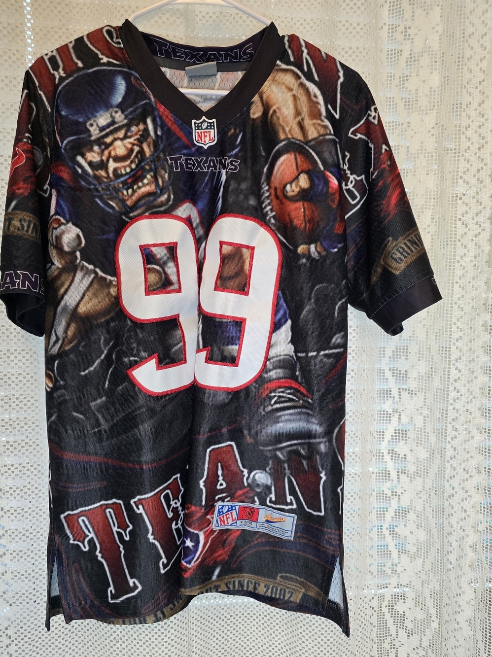 NFL Nike Texans JJ WATT #99 Graphic Print Football Jersey, Medium